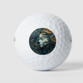 Maanverlichte Vrouw 3D Kunst Golfballen (Voorkant)