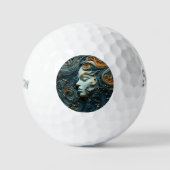 Maanverlichte Vrouw 3D Kunst Golfballen (Voorkant)