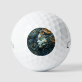 Maanverlichte Vrouw 3D Kunst Golfballen (Voorkant)