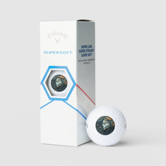 Maanverlichte Vrouw 3D Kunst Golfballen (Verpakking)