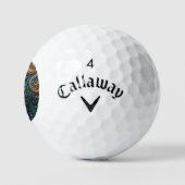 Maanverlichte Vrouw 3D Kunst Golfballen (Logo)