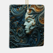 Maanverlichte Vrouw 3D Kunst Keramisch Ornament (Rechts)