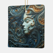 Maanverlichte Vrouw 3D Kunst Keramisch Ornament (Links)
