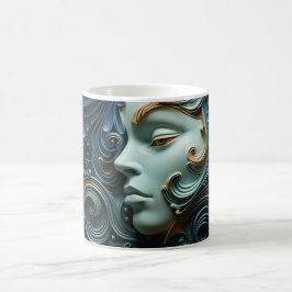 Maanverlichte Vrouw 3D Kunst Koffiemok
