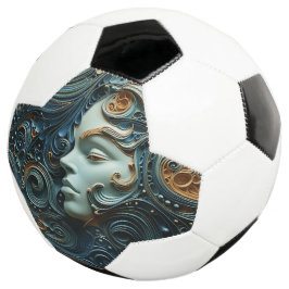 Maanverlichte Vrouw 3D Kunst Voetbal