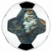 Maanverlichte Vrouw 3D Kunst Voetbal (Voorkant)