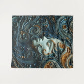 Maanverlichte Vrouw 3D Kunst Wandkleed (Voorkant (horizontaal))