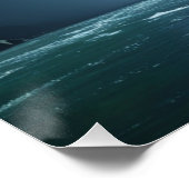 Maanverlichte waterval - Cinematic Night Landscape Perfect Poster (Hoek)