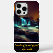 Maanverlichte waterval nachtscène Case-Mate iPhone case (Achterkant)