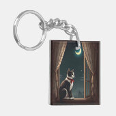 " MAANVERLICHTE WHISKERS " SLEUTELHANGER (Voorkant Links)