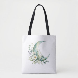 Maanverlichte Wilde Bloemen Boodschappentas Minima Tote Bag