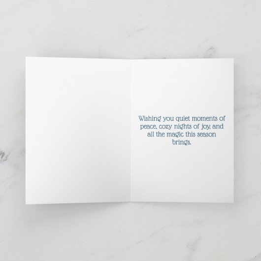 Maanverlichte winter van vreugde kaart (Binnen)