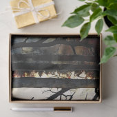 Maanverlichte Wolf Profiel Decoupage Tissuepapier (Geschenk)