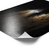 Maanverlichte Wolken Night Sky Celestial Foto Afdruk (Hoek)