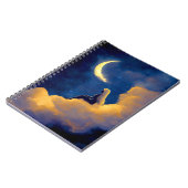 Maanverlichte Wolken Spiraal Notebook Notitieboek (Linkerzijde)
