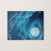 Maanverlichte wolkenlucht legpuzzel (Horizontaal)
