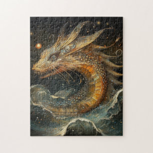 Maanverlichte Zee Slangenpuzzel Legpuzzel