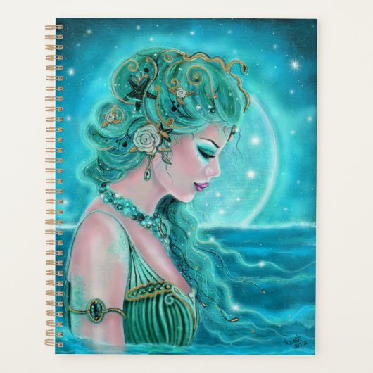 Maanverlichte zeemeermin van Renee Lavoie Planner (Voorkant)