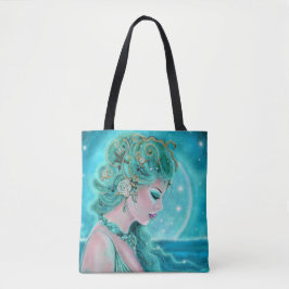 Maanverlichte zeemeermin van Renee Lavoie Tote Bag