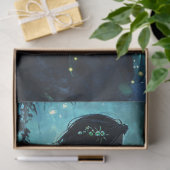 Maanverlichte zeemeermindecoupage tissuepapier (Geschenk)