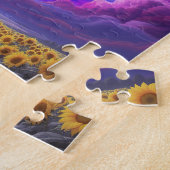 Maanverlichte Zonnebloem Hemel Legpuzzel (Zijkant)