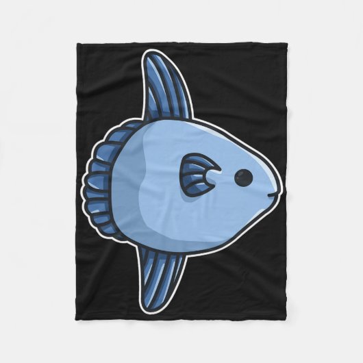 Maanvis Gewone maanvis - Mola Mola Vis Fleece Deken (Voorkant)
