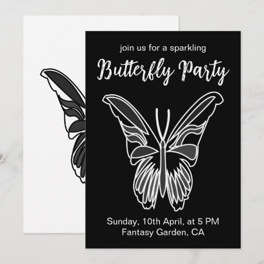 Maanvlinder Vlinderfeest Kaart (Voorkant / Achterkant)
