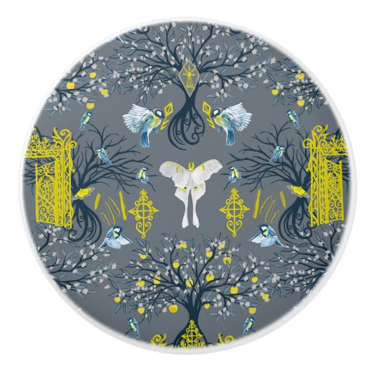 Maanvlinderpoort  keramische knop (Voorkant)