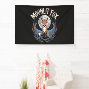 Maanvos Vos Hemelnacht Spandoek
