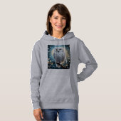 Maanwake: De Witte Sneeuwuil Hoodie (Voorkant volledig)