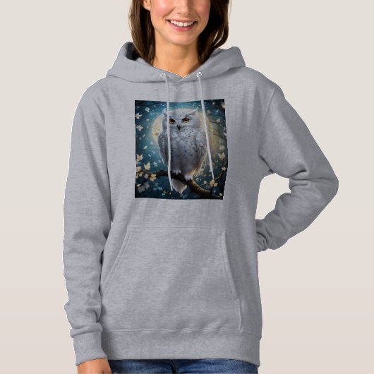 Maanwake: De Witte Sneeuwuil Hoodie (Voorkant)