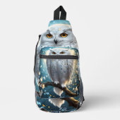 Maanwake: De Witte Sneeuwuil Sling Bag (Voorkant)