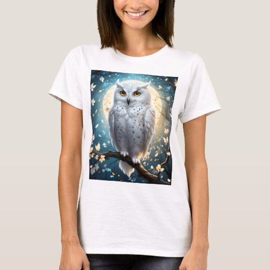 Maanwake: De Witte Sneeuwuil T-shirt (Voorkant)