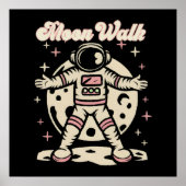 Maanwandel Astronaut Poster (Voorkant)