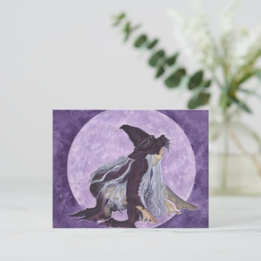 maanwitje briefkaart (Staand voorkant)