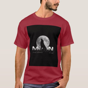 Maanwolf die naar volle maan huilt Grafische T-shi T-shirt