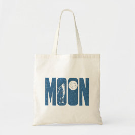 Maanwolf Halloween Linocut-ontwerp Tote Bag