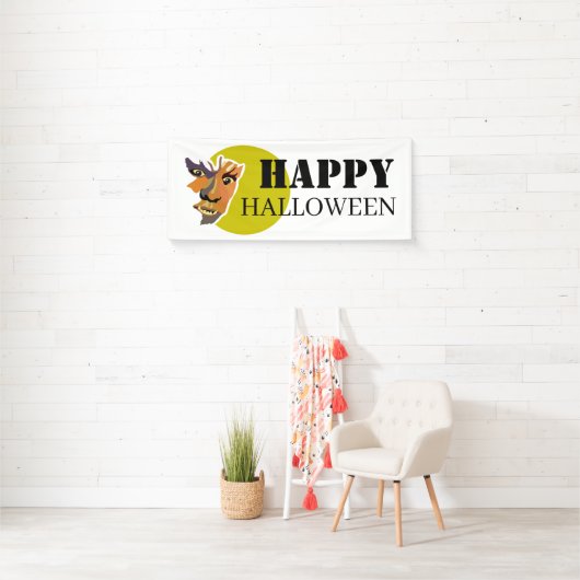 Maanwolf, Prettig Halloween Spandoek (Insitu)