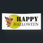 Maanwolf, Prettig Halloween Spandoek<br><div class="desc">Maanwolf-feestbanner,  perfect voor iedereen die een moderne en stijlvolle viering plant.

Het klassieke wolf ontwerp kan worden gepersonaliseerd om bij uw speciale evenement te passen en zal de perfecte decoratie zijn voor elk modern themafeest,  waaronder; Halloween-feesten,  vrijgezellenfeesten,  verjaardagsfeesten en nog veel meer.</div>