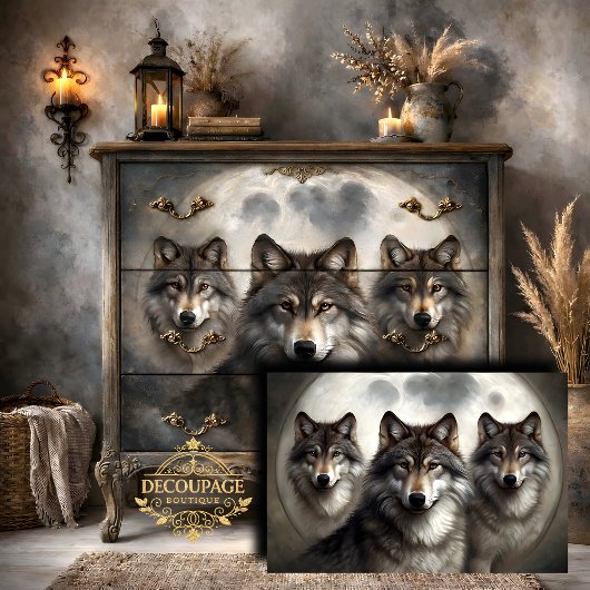 Maanwolfroedel Decoupage Tissuepapier