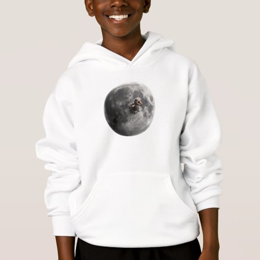 Maanworm Surrealistische Vollemaan Ruimte Kunst (Voorkant)
