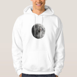 Maanworm Surrealistische Vollemaan Ruimte Kunst Hoodie