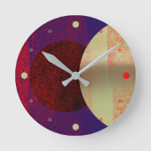 Maanzonlicht - abstract ronde klok (Voorkant)