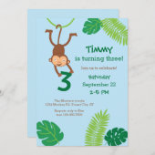 Maapje in het Oerwoud Derde uitnodiging (Voorkant / Achterkant)