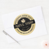 Maaple Syrup State Name Label on Gold Gradient (Envelop)