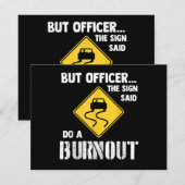 Maar agent, gebarentaal dat zegt: "Doe een burnout (Voorkant / Achterkant)