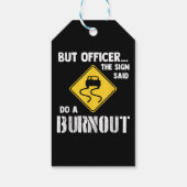 Maar agent, gebarentaal dat zegt: "Doe een burnout Cadeaulabel (Achterkant)