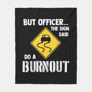 Maar agent, gebarentaal dat zegt: "Doe een burnout Fleece Deken