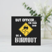 Maar agent, gebarentaal dat zegt: "Doe een burnout Kaart (Staand voorkant)
