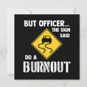 Maar agent, gebarentaal dat zegt: "Doe een burnout Kaart (Achterkant)